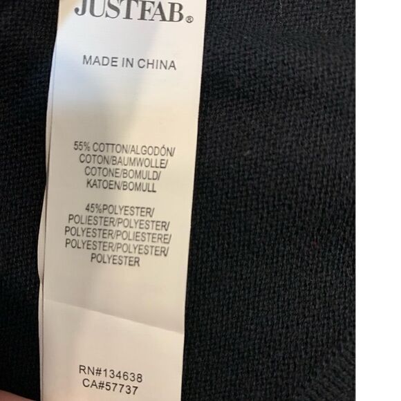 NWT Just Fab black open sleeve tie sweater size L - Picture 15 of 15